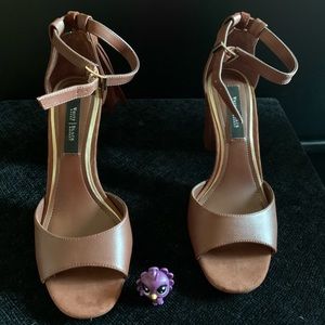 White House Black Market Brown Block Heel.